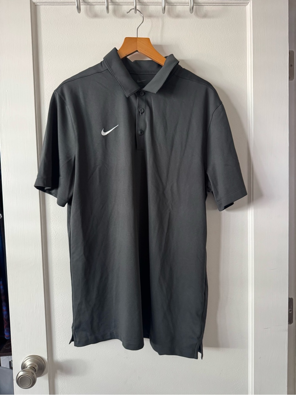 Nike Men's Dark Gray Dri-FIT Polo Shirt
